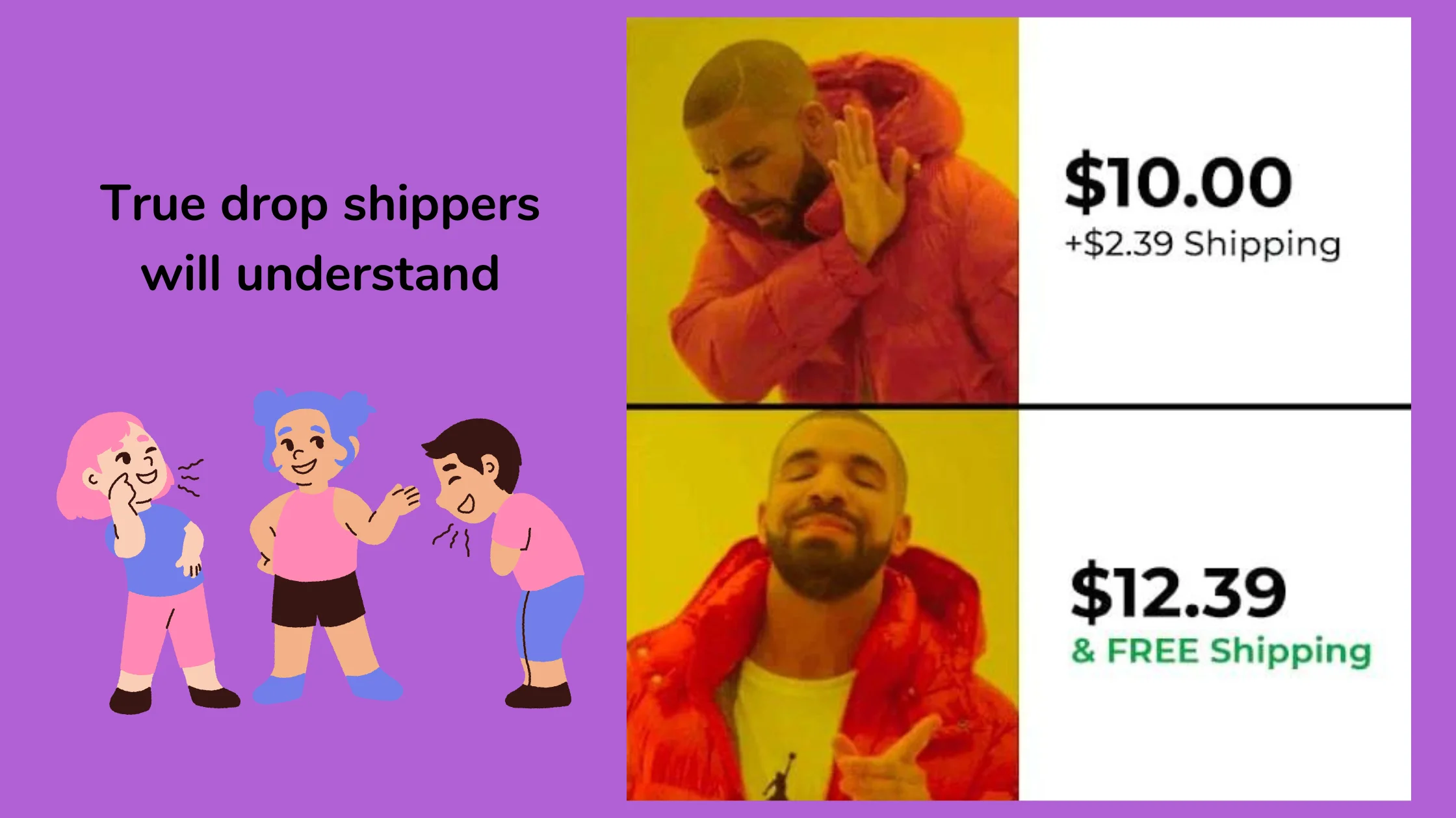 True drop shippers will understand